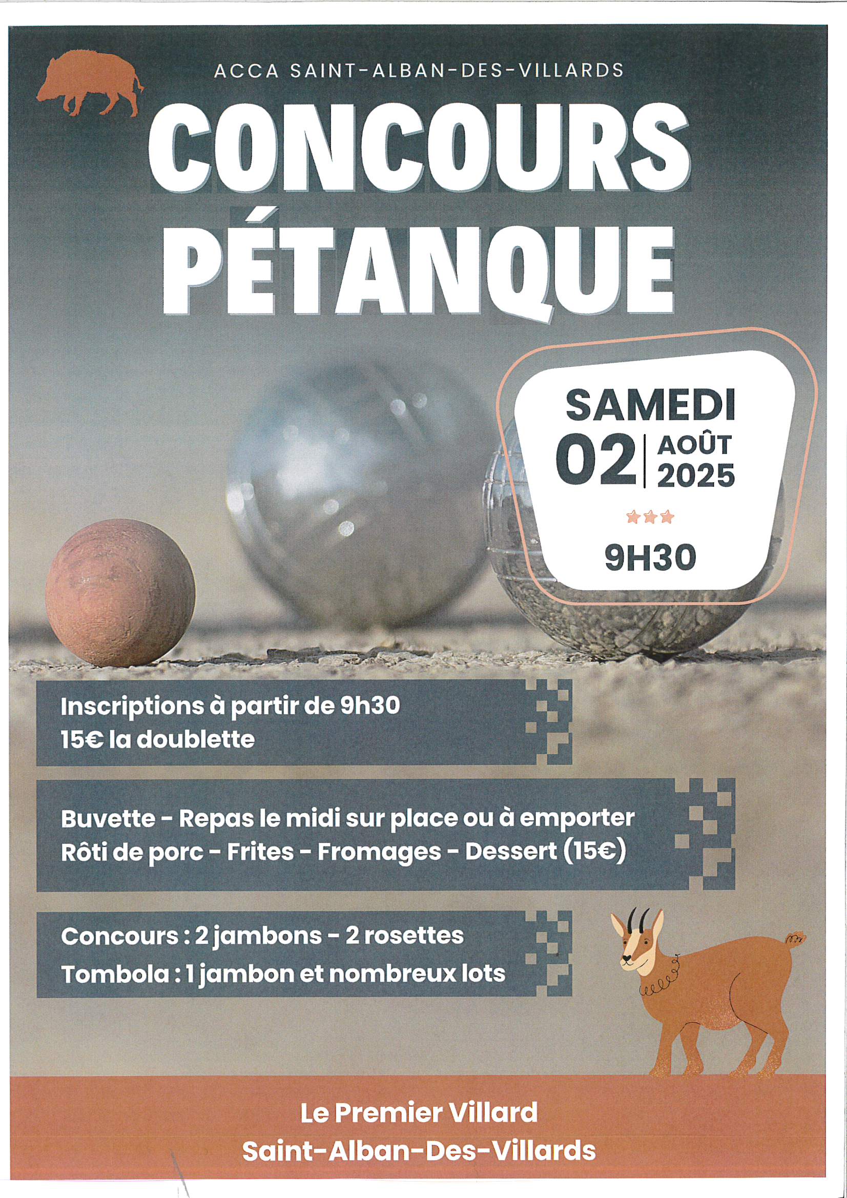 CONCOURS PETANQUE ACCA 2 AOUT